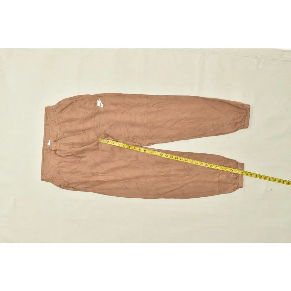 Nike Men's Size S Jogger Sweatpants Brown Cotton Drawstring Pockets Solid